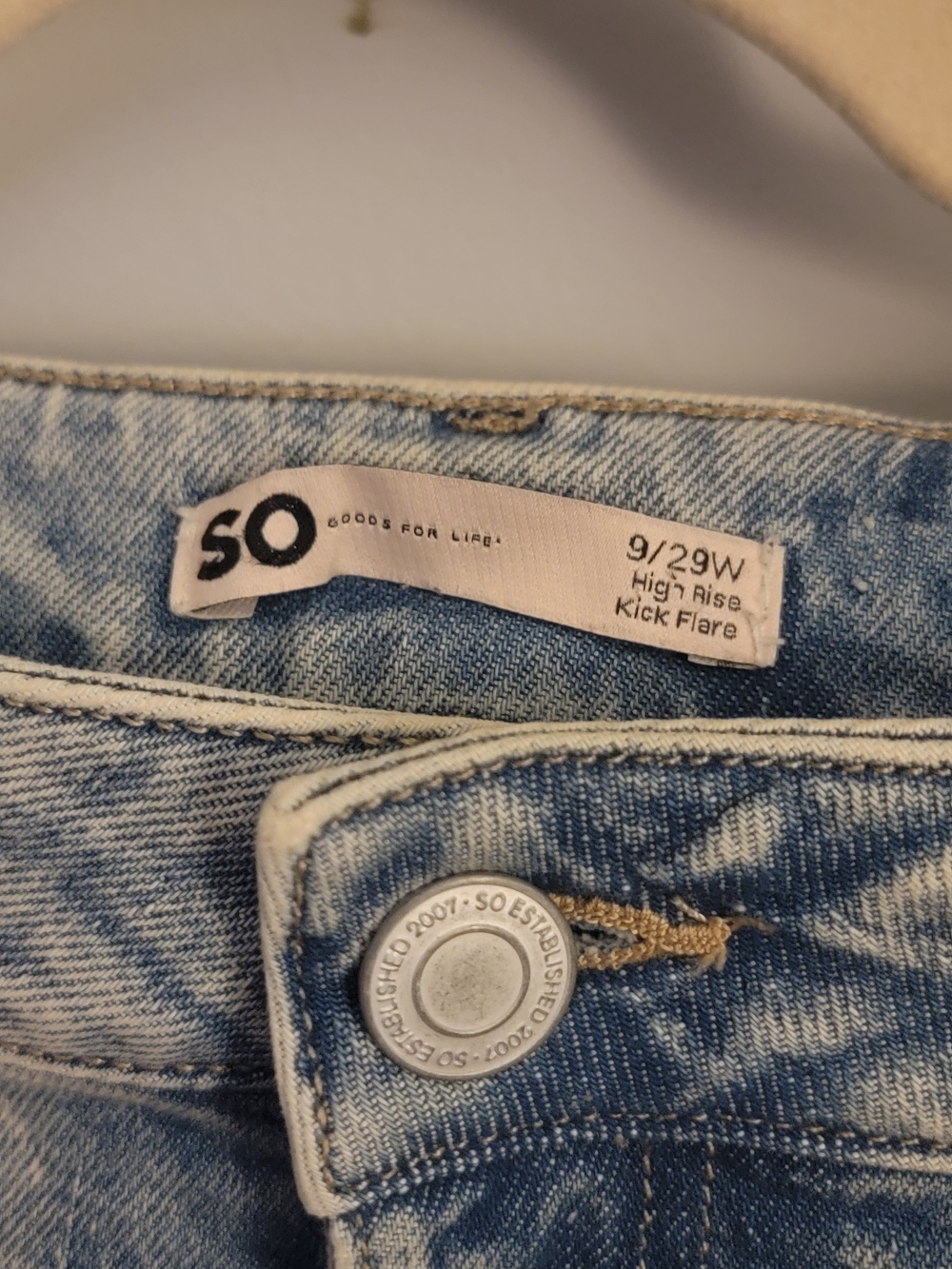 SO Light Blue High Rise Kick Flare Jeans